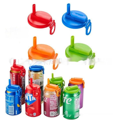 Capuchon Réutilisable avec Paille pour Canette