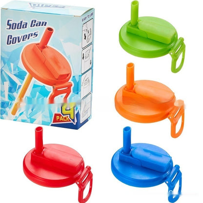 Capuchon Réutilisable avec Paille pour Canette